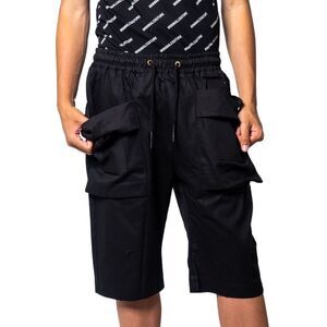 Minimal Cargo Shorts Black Men Black